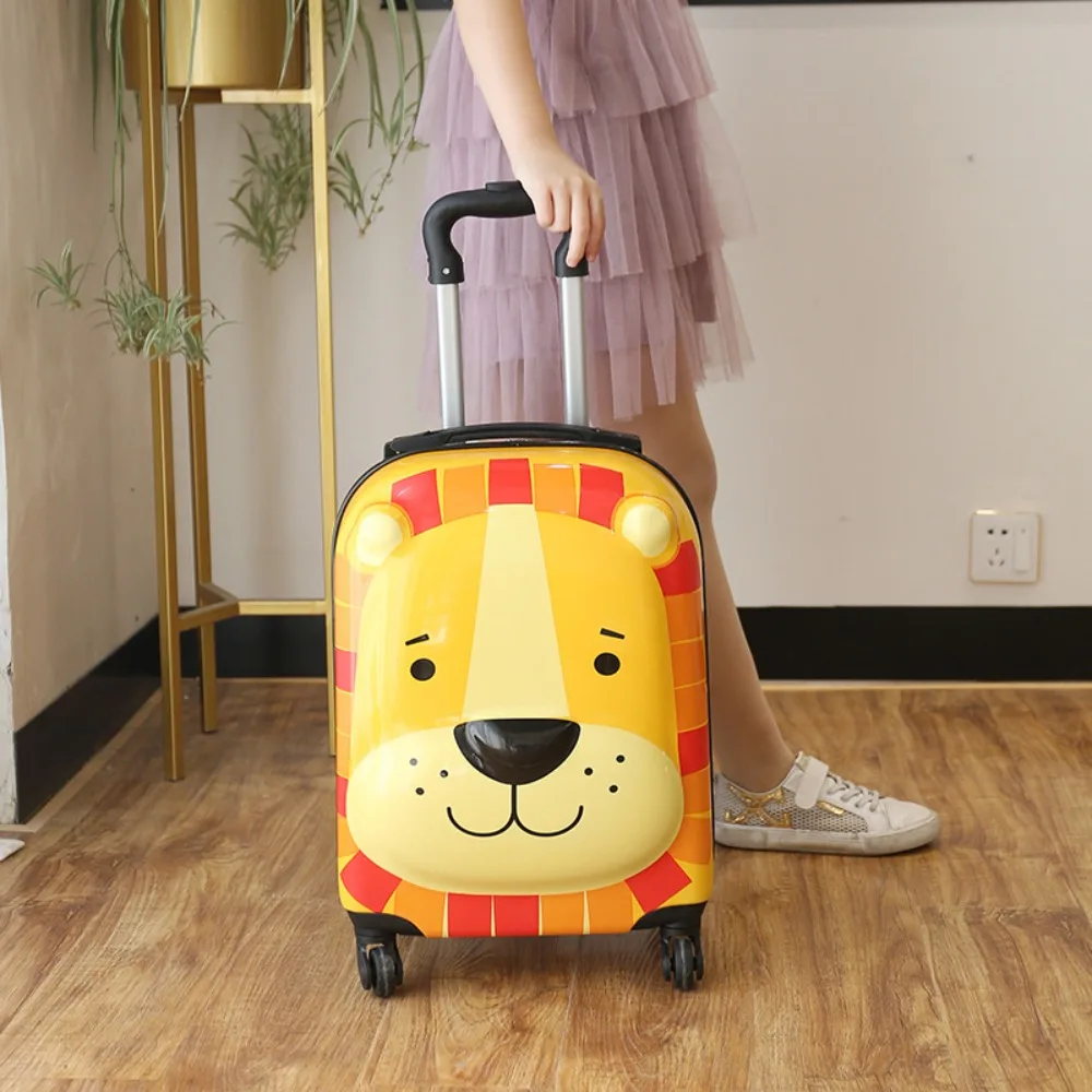 

Lightweight ABS+PC 18 Inch Travel Suitcase Waterproof Portable Cartoon Trolley Luggage Large Capacity 3D Boarding Case Travel