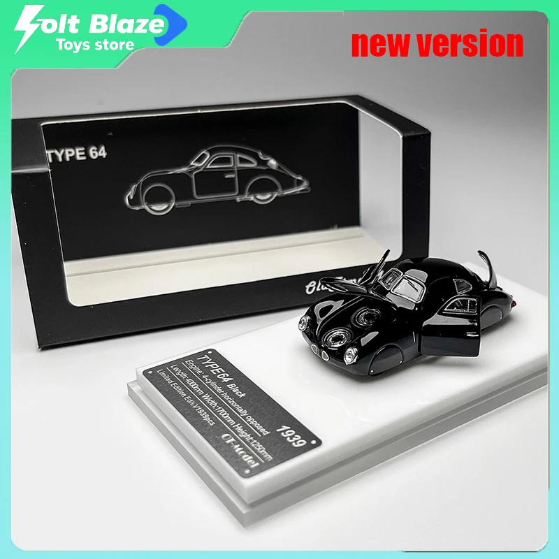 

Модель OldTime 1/64 Porsche Type 64 1939, литая под давлением модель автомобиля из сплава с полным открытием, имитация статического дисплея, модель автомобиля для мальчиков, подарок