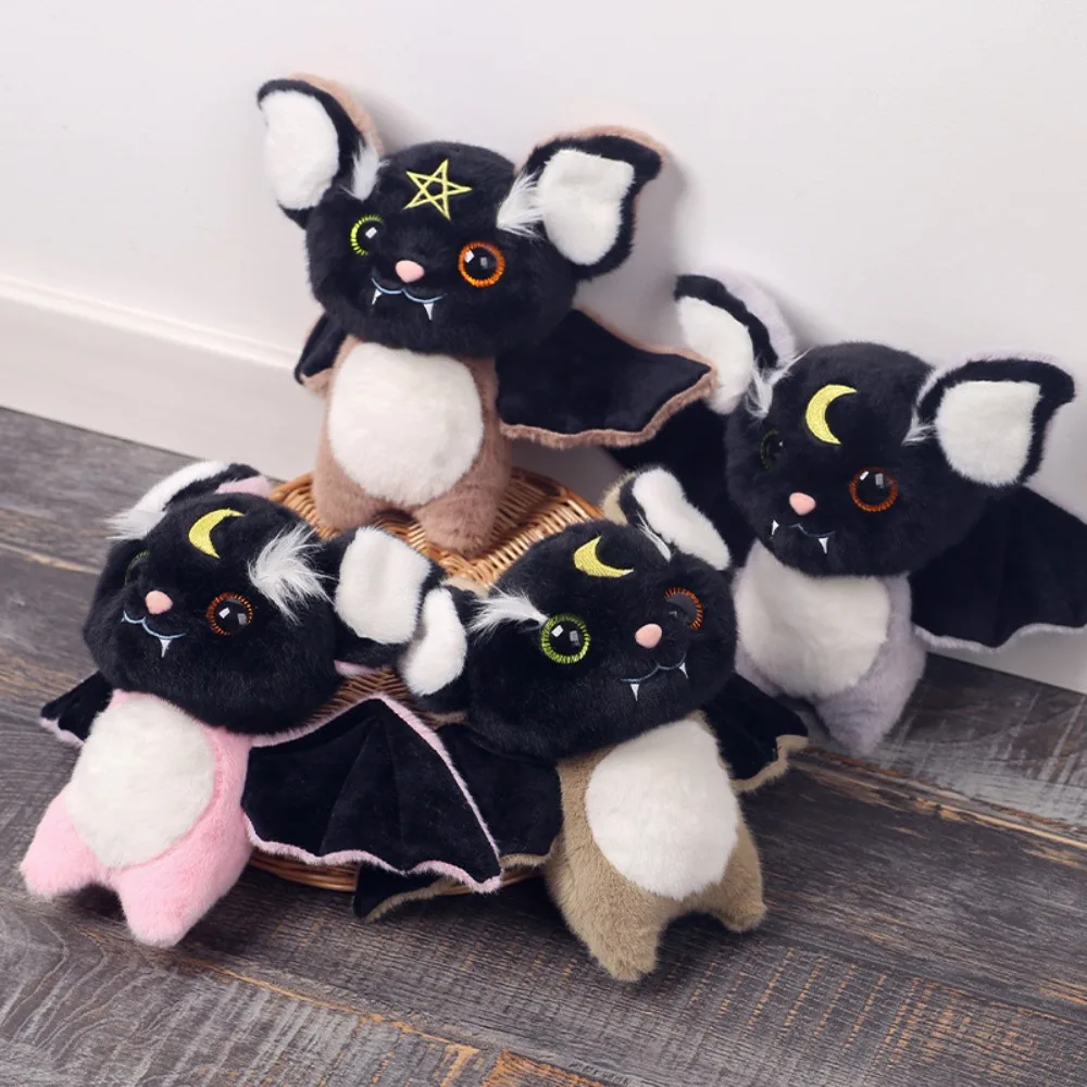 Cushion Props Simulation Bat Plush Toys Creative Soft Halloween Plush Toys Kawaii Moon Insect Plush Doll Festival Theme