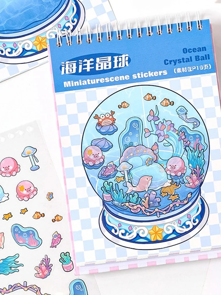 20Sences in Book 2.5D Landscape Sticker Album Cartoon Scene DIY Toy Game Festival Birthday Present Gift Box for Kid Girl Child image 2