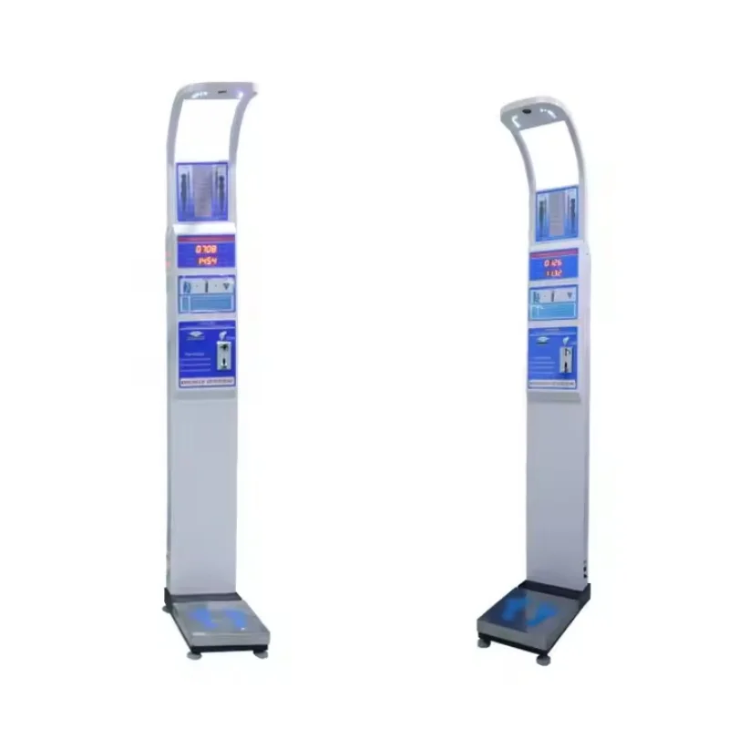 Weighing 500kg 235cm Coin Operated Weight and Height Body Scale Medical Human Height Weight Bmi Scale Ultrasonic Scale