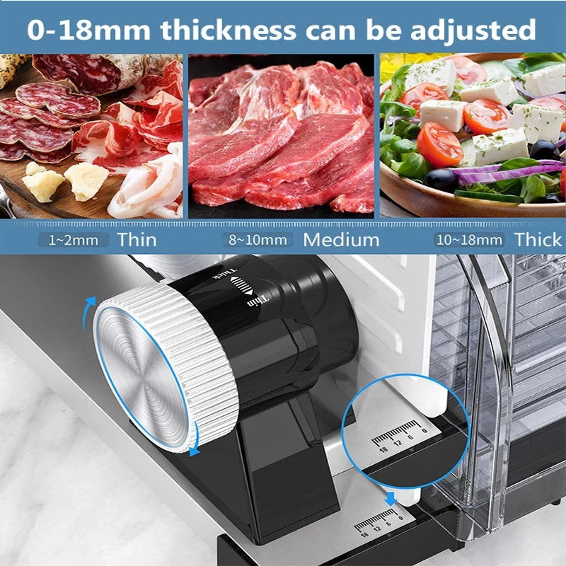 110V Electric Slicer Mutton Foldable Bread Slicer Meat Cutter Multi-function Food Vegetable  Roll Cutting Machine