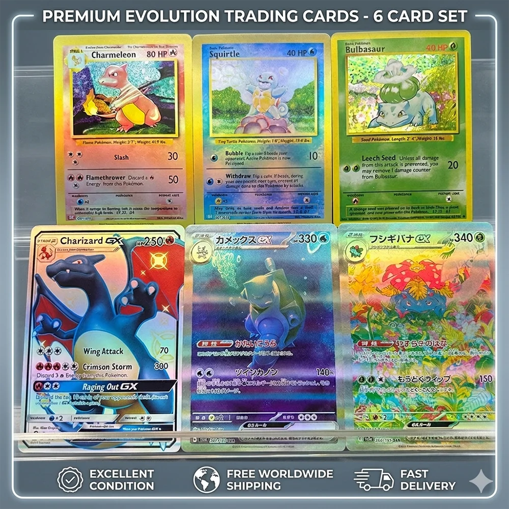 Diy Ptcg Collection Cards Charizard Blastoise Venusaur Squirtle Bulbasaur Charmeleon Self Made Single Classic Game Anime Card