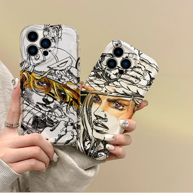 Gyro Zeppeli JoJo Steel Ball Run funda de teléfono para iPhone 16 Pro Max 15 14 13 12 11 8 7 Pro X XR XS Max cubierta transparente suave