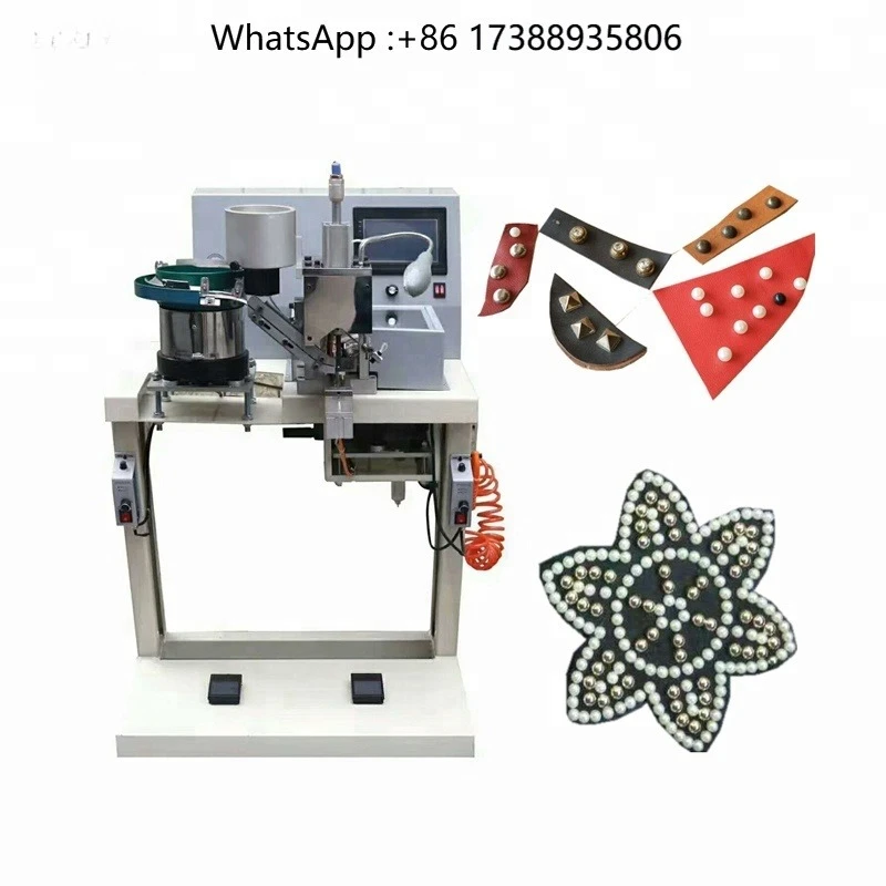 Plastic Beads Pearl Nailing Machine Beads Coating Machine for Blouse Leather Industry