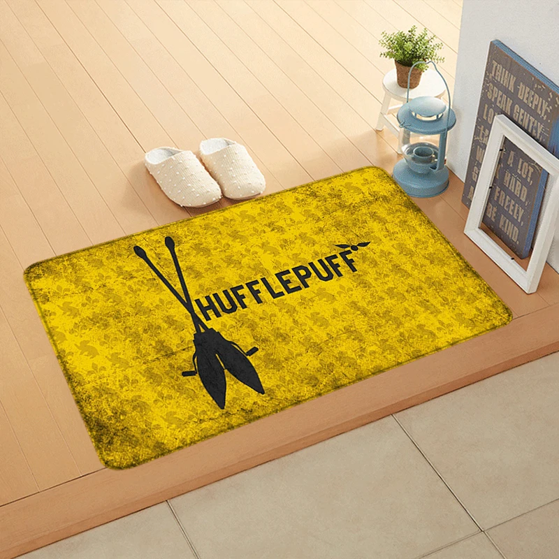 House Inside Entrance Doormat B-Hufflepuff Living Room Rugs Foot Carpets Bathroom Rug Floor Mats Non-slip Hallway Home Decors