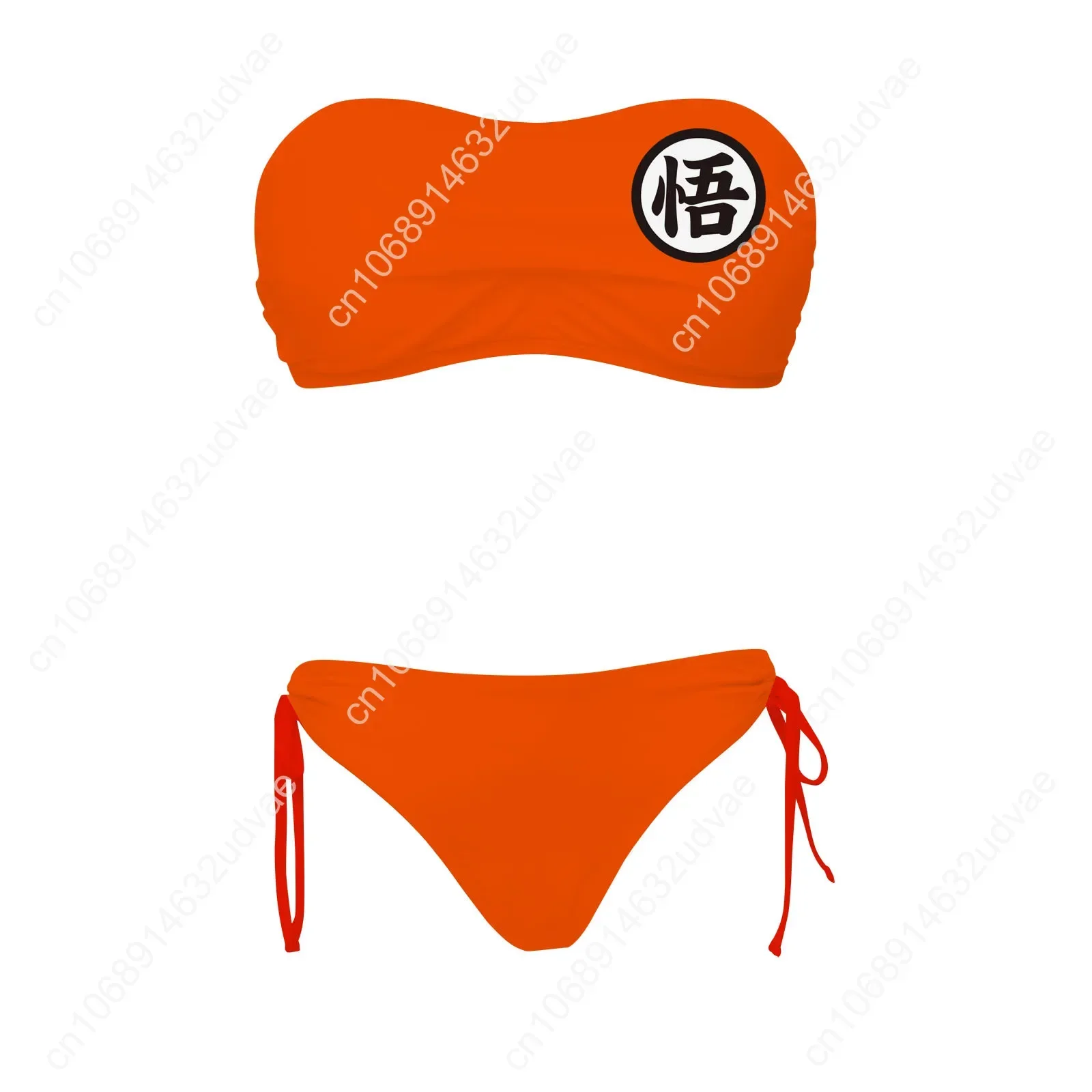 Hot Dragon Master Goku Logo Swimsuit Womens Drawstring Two Piece Set Bathing Suits Personalized Swimwear Bikini Custom Beachwear