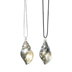 2023 New Handmade Conch Pendant Necklace Sea Snail Neckchain Jewelry for Daily Wear
