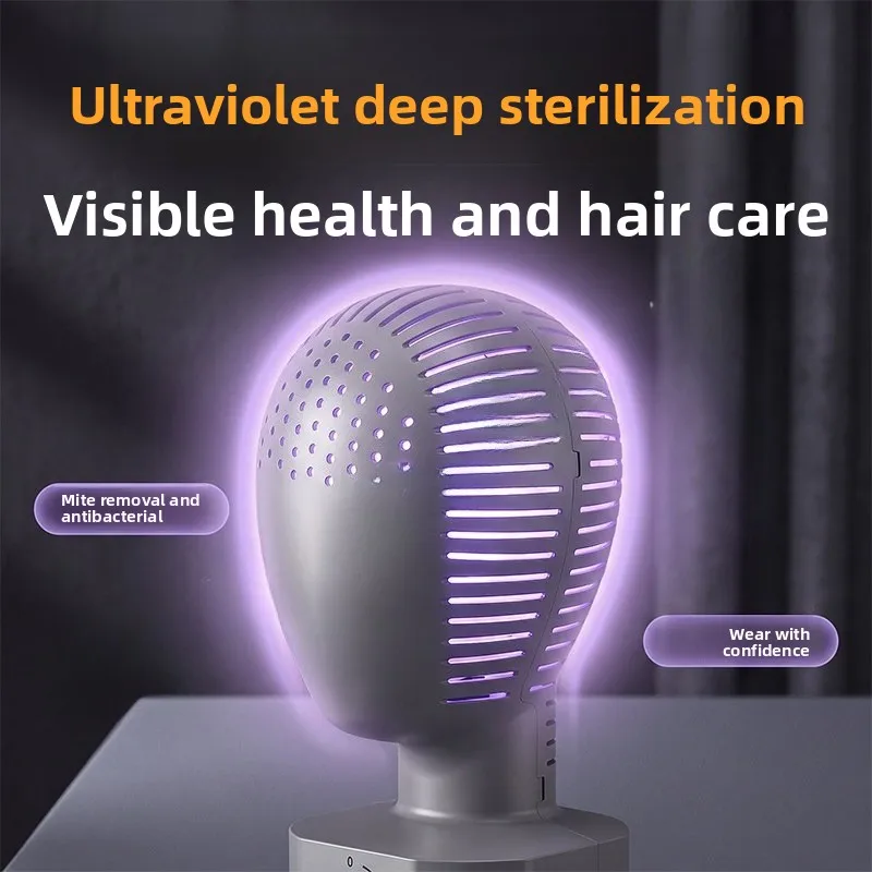 Wig Drying Stand, 360° Soft Air Circulation, Even Air Outlet for Whole Wig, Quick Drying & Hair Protection