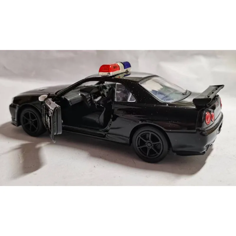 JKM1:36 Scale R34 Police Torareg Toy Car Models Alloy Die cast Toys Vehicles Pull Back  Toys for Boys Best Gifts kid