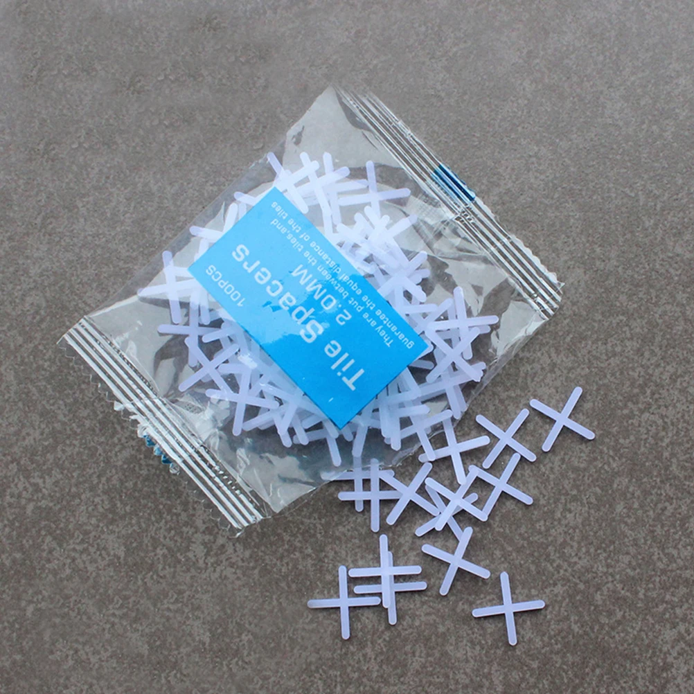 

2000 Pcs Cross Glue Spacers Ceramic Tiling Tools White Floor Tile PE Material Environmental Friendly Adjust Width Tiles