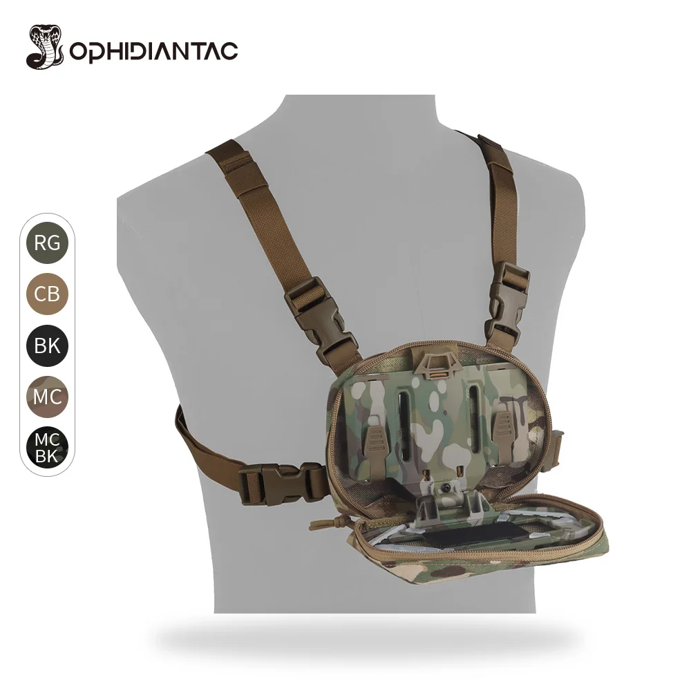 OPHIDIANTAC2 Fixing Methods MOLLE Folding Navigation Board Pouch Set Suitable for Large-Size Smart Devices for Outdoor CS Game