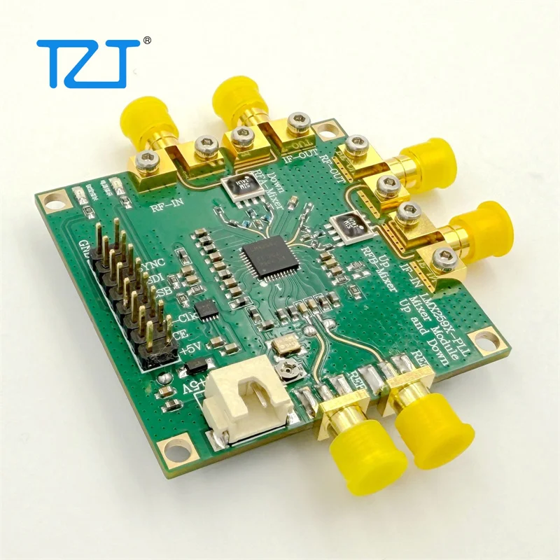 TZT 10G/8GHz Frequency Mixer Module LMX2594-PLL Local Oscillator Unit Up and Down Mixer Type-C Charging