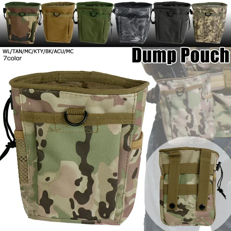 Molle Magazine Dump Drop Pouch Outdoor Hiking Hunting Accessories Recovery Waist Pack Utility EDC Tool Bag Ammo Mag Pouches