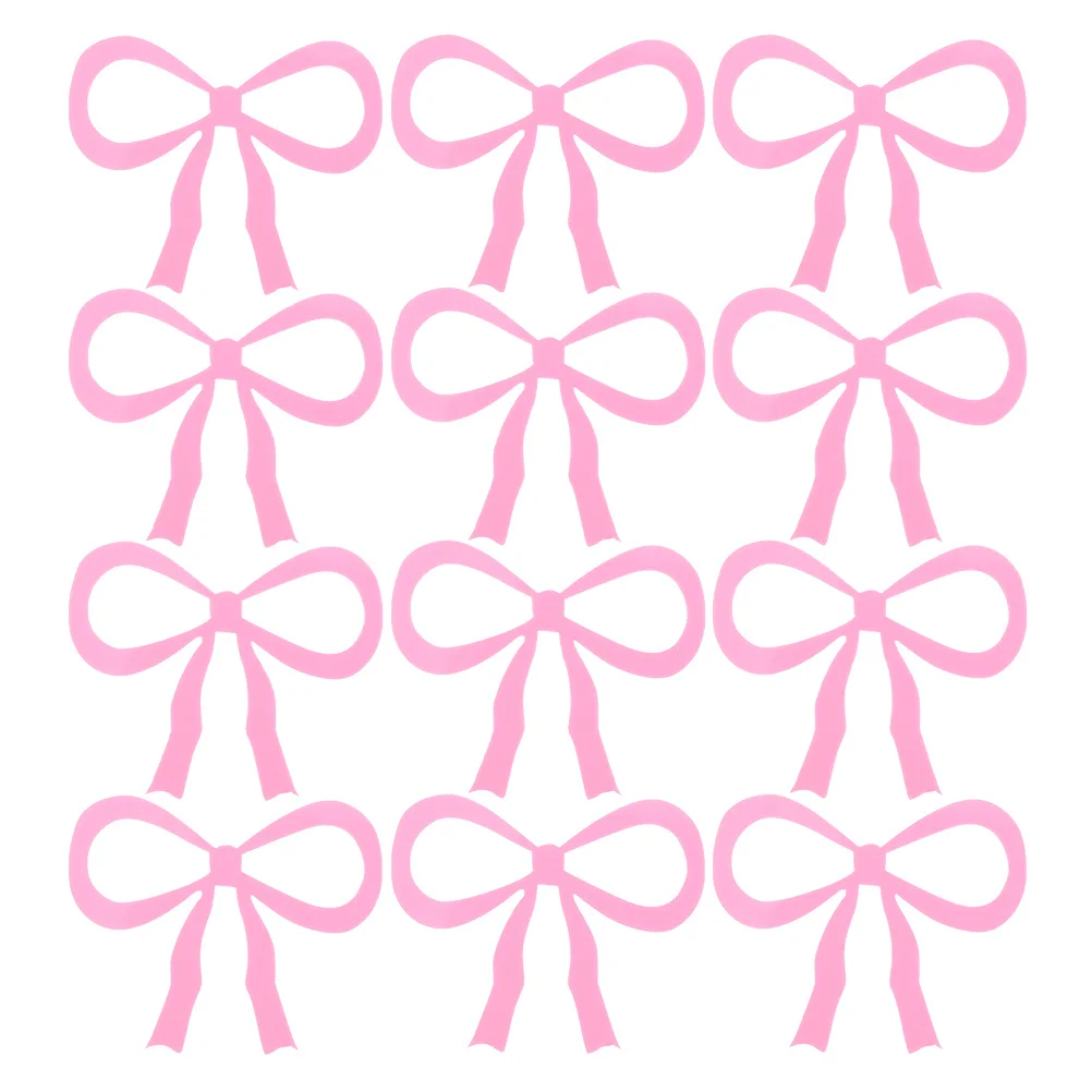 

12Pcs Acrylic Bow Wine Glass Charm Drink Identifiers Tags for Wedding Birthday Party Bachelorette Celebration Decoration