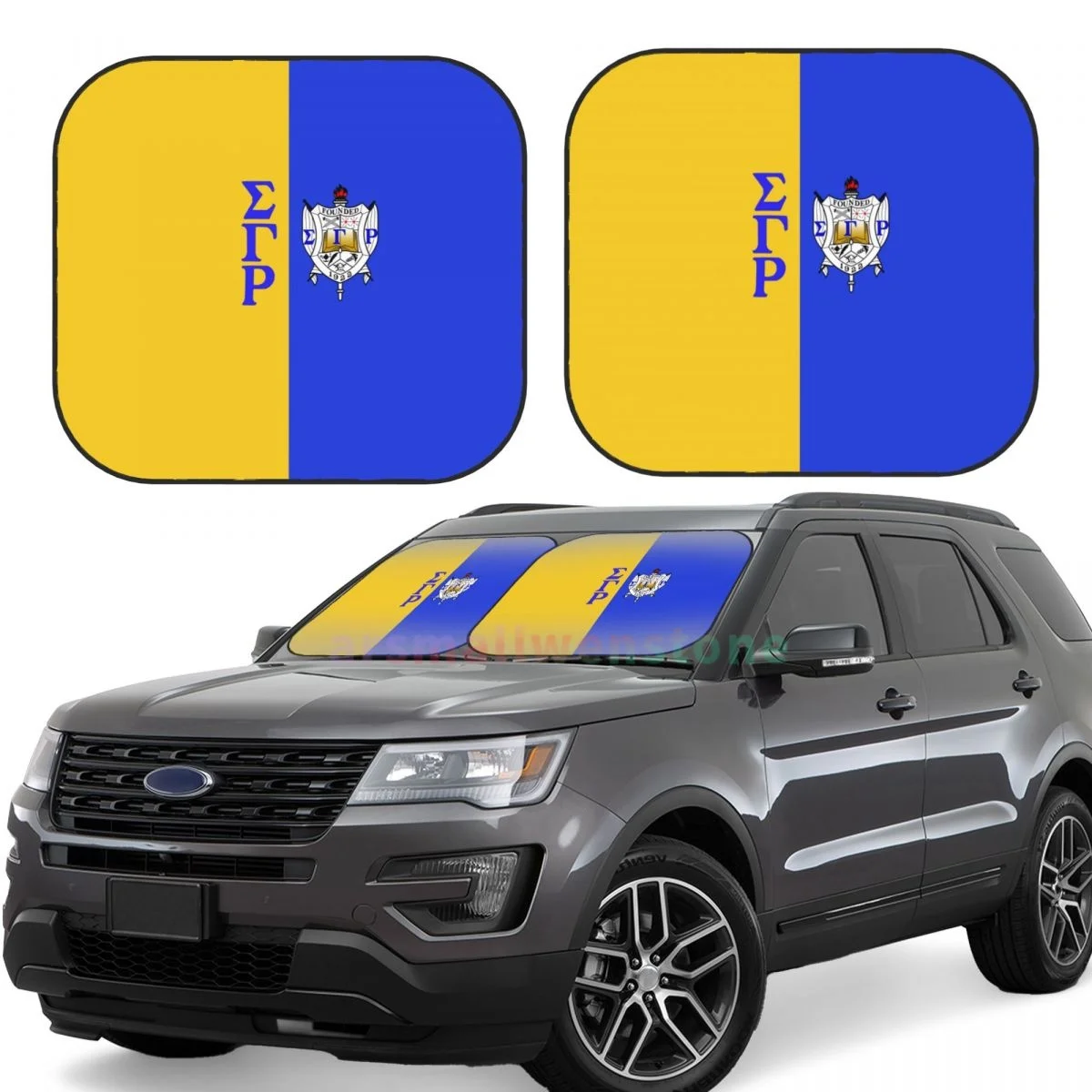 Sigma Gamma Rho 1922 Tote Car Reflective Sun Blocker Fits Small Sedans, Mini SUVs Standard Sunshade Car Accessories