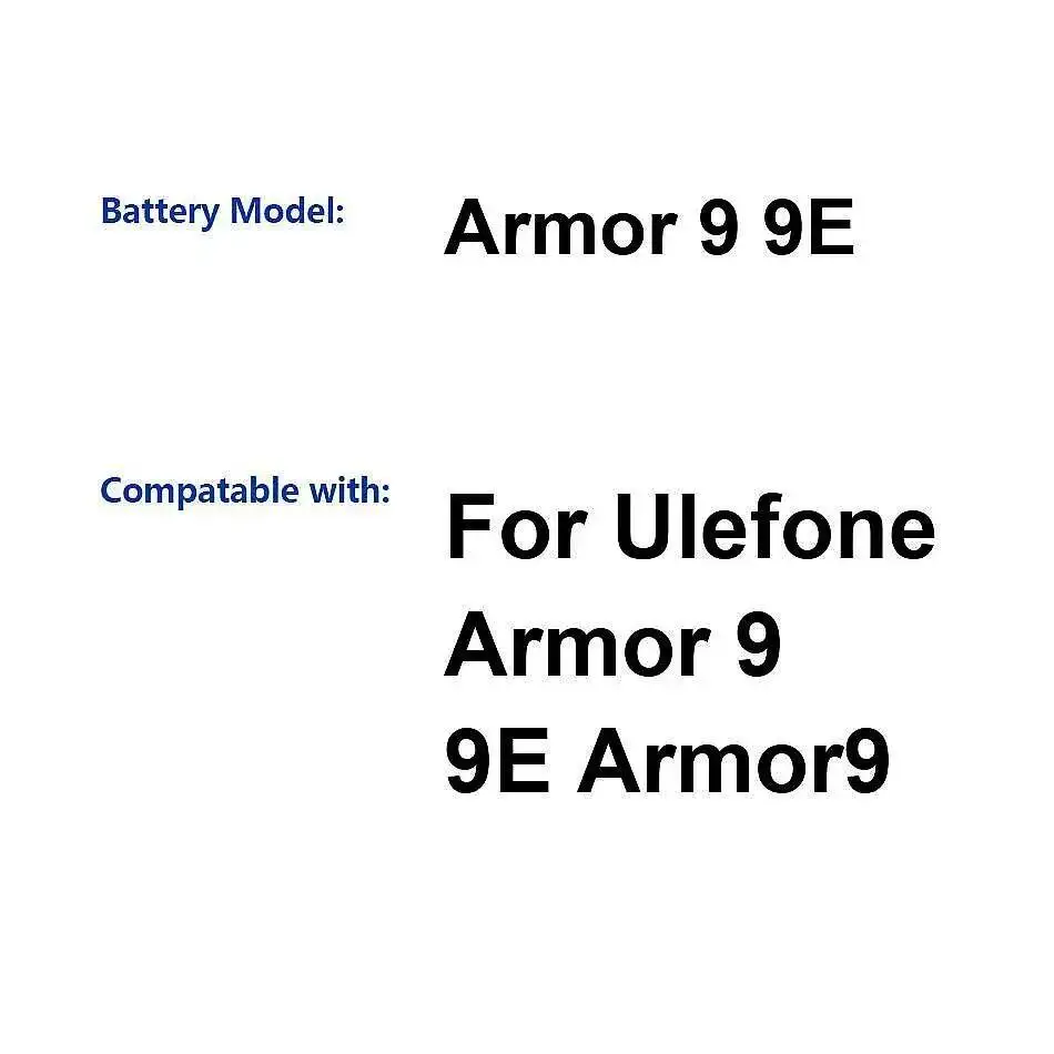 

6600Mah Mobile Phone Battery Stable For Ulefone Armor 9 9E Reliable Power Supply