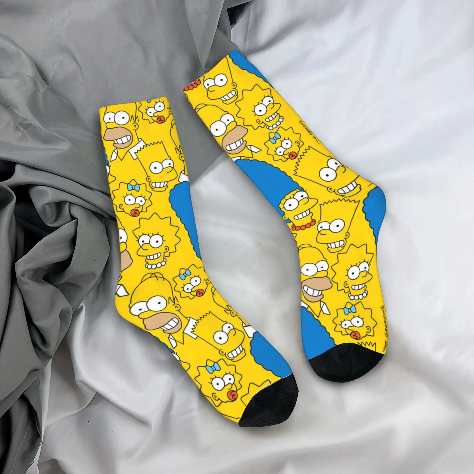 

The Simpsonsed Cartoon Socks Funny Stockings Autumn Non Skid Men's Socks Quality Custom Climbing Socks