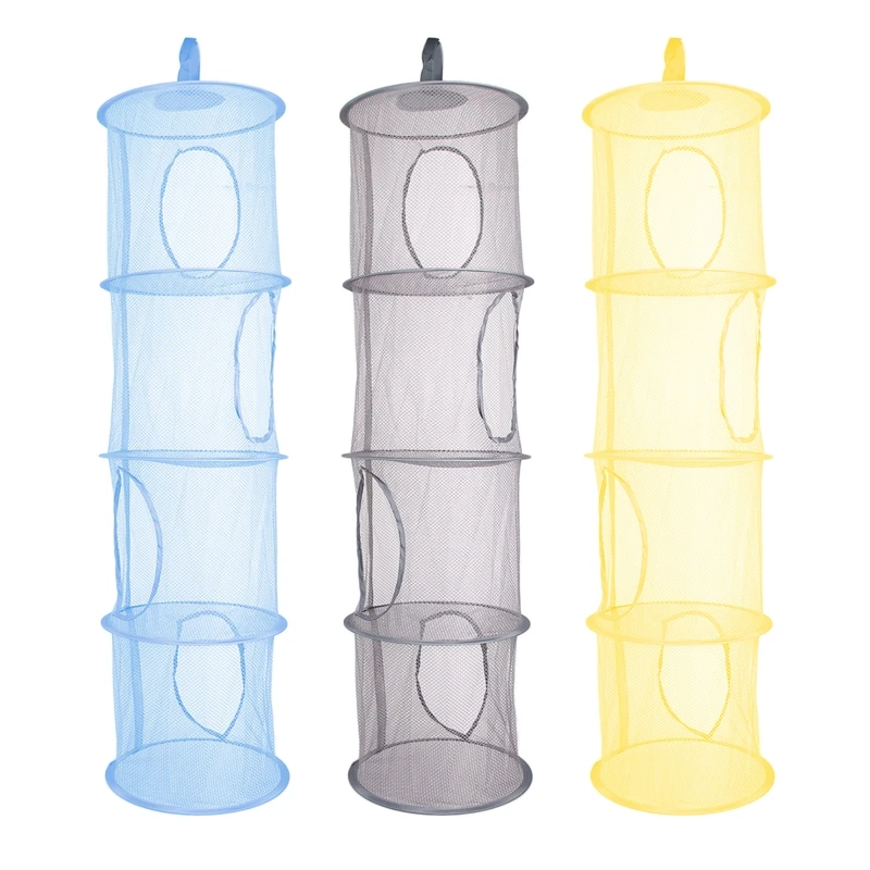 Hanging Mesh Storage Basket Toy for Kids Room Balcony Wardrobe