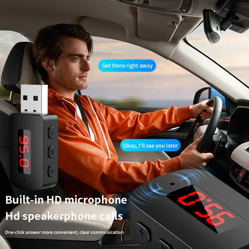 

Wireless Audio Adapter Car Kit Safe High-Speed Transmission Wireless Receiver Enhanced Audio Strong Signal Stability For Car