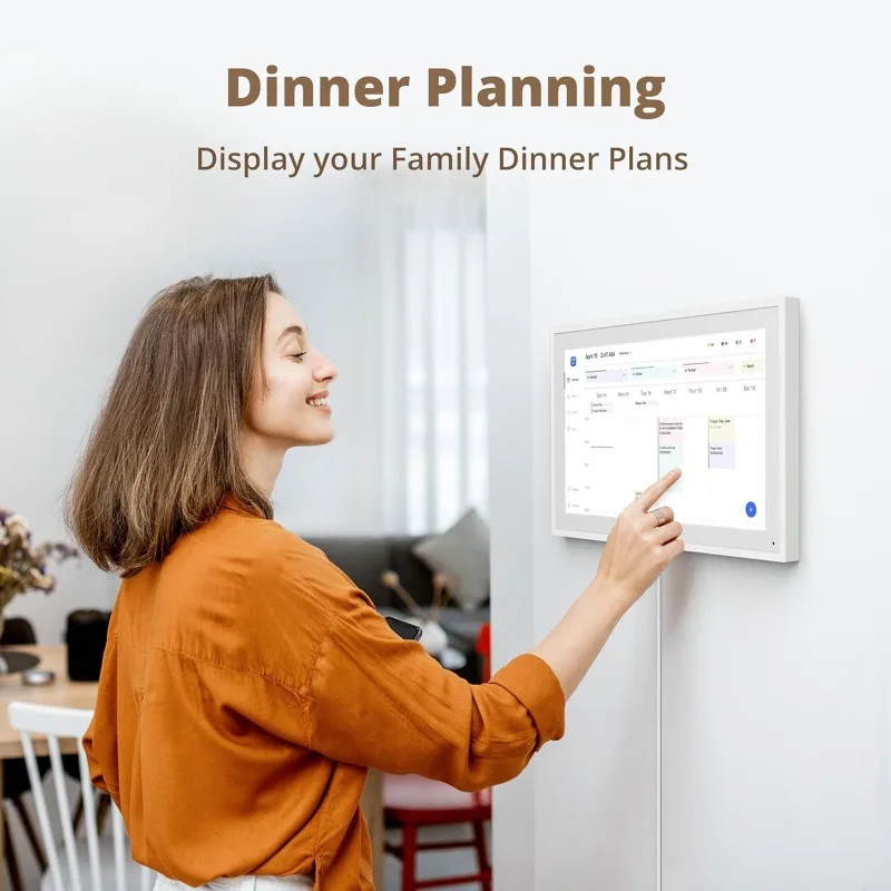 15.6 Inch Smart Touchscreen WiFi Calendar Mobile App Control Wall Desk Mountable Planner Schedules Digital Calendar for Home