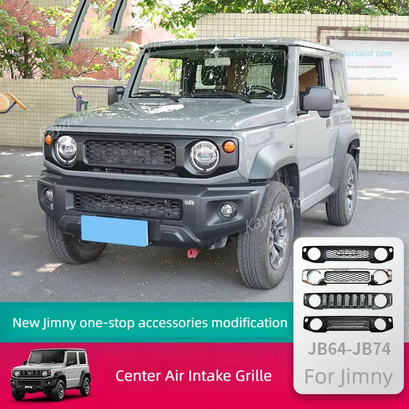 Grille de pare-choc avant ABS 4x4, accessoires extérieurs tout-terrain, grilles de course en maille pour Suzuki 2019 – 2025 3/5 portes Jimny JB64 JB74 JC74