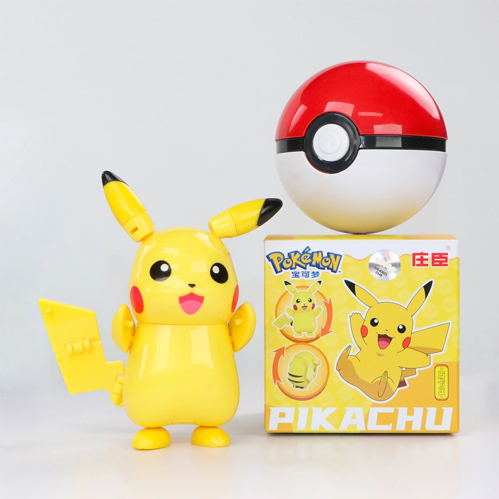Pokemon Pikachu Figures Toys Pocket Monsters Ball Model Pokeball Cartoon Game Action Figures Toy for Kids Xmas Gift