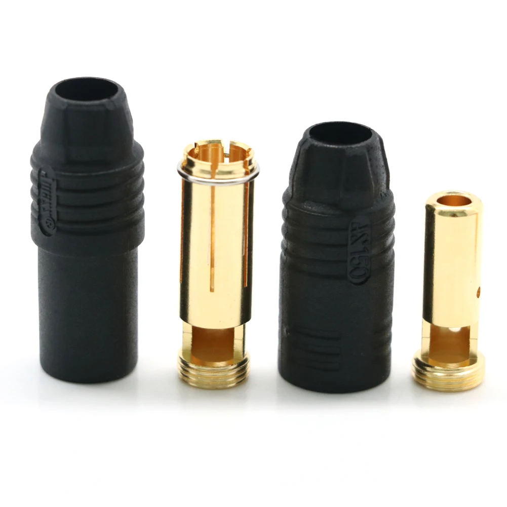 Alta qualidade amass as150 masculino feminino anti faísca conector 7mm banhado a ouro banana plug conjunto para rc bateria esc drone carro barco