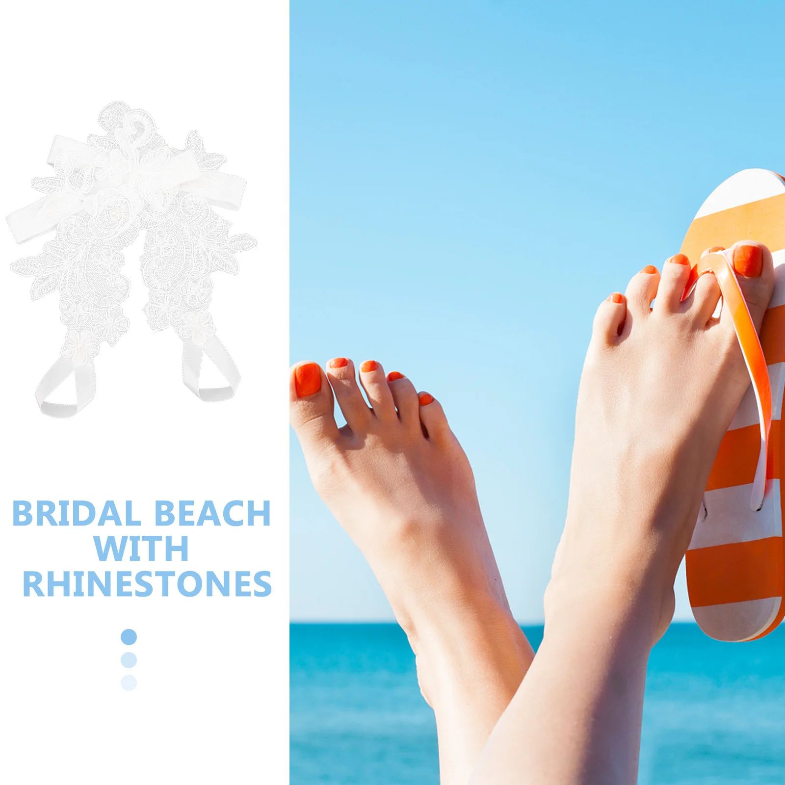 

1Pair Beach Anklet Chain Fabric Bridal Foot Jewelry Wedding Foot Decoration Delicate Bride Anklet Romantic Comfortable Design