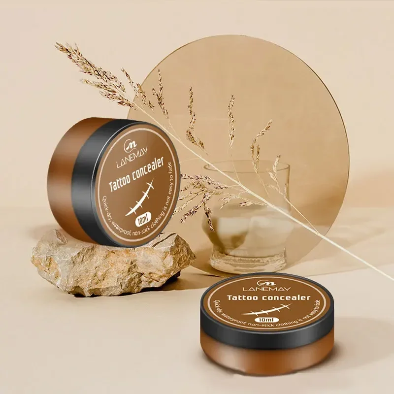 Correttore per tatuaggi Crema per la copertura della cicatrice delle lentiggini Impermeabile duraturo Trucco per il corpo Cosmetici Strumento per la copertura del tatuaggio Fondotinta per il corpo Trucco 10ml