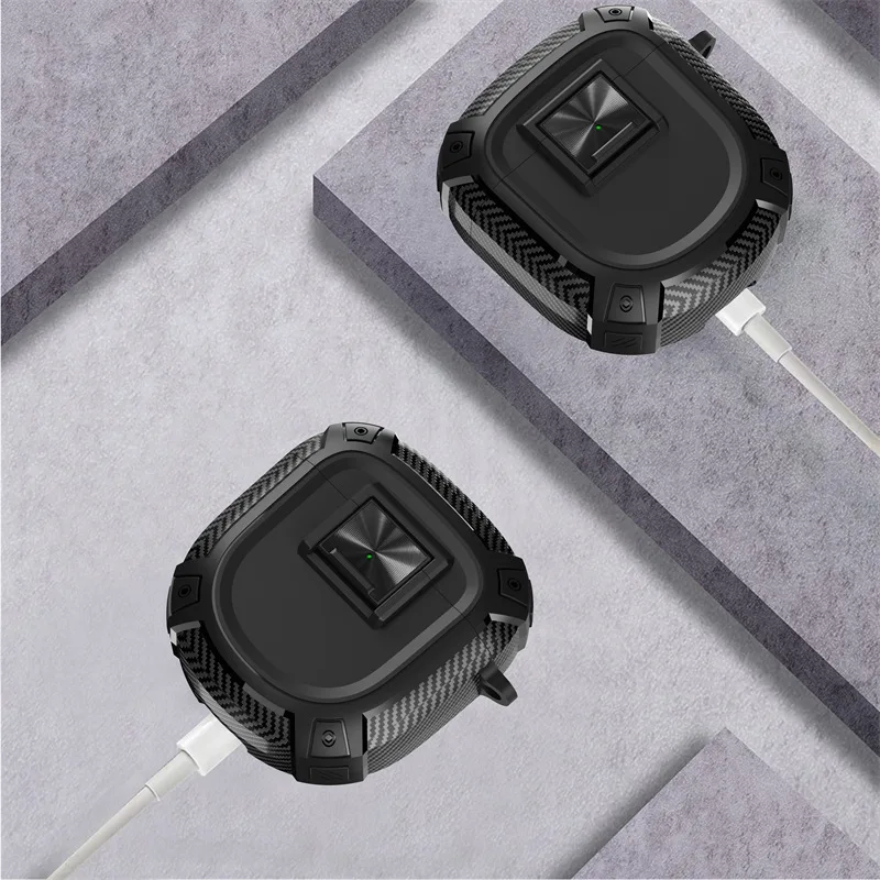 Carbon Fiber Case for QuietComfort Earbuds II Earphone Box Cover TPU Bluetooth Wireless Protect Case for Bose Earbuds 2 Ultra view 3