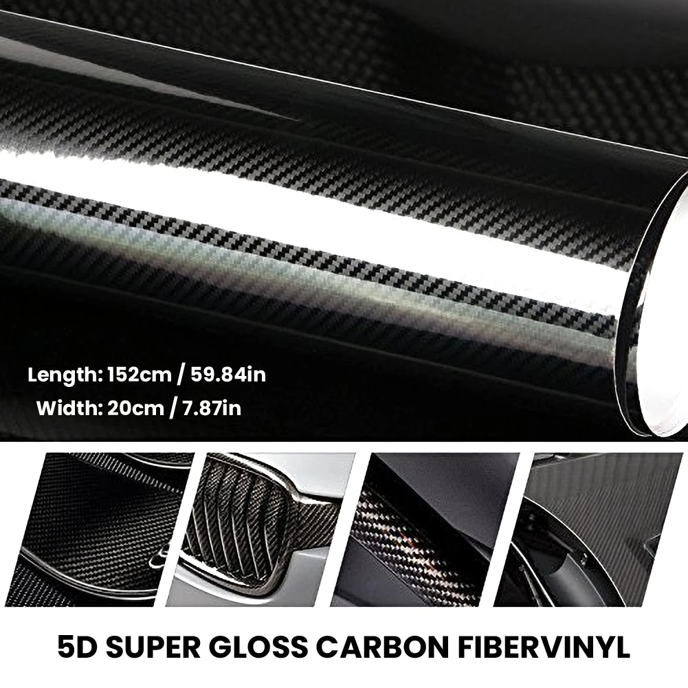 Car scratch cover sticker 3D5D carbon fiber three-dimensional pattern matte black furniture motorcycle color changing film