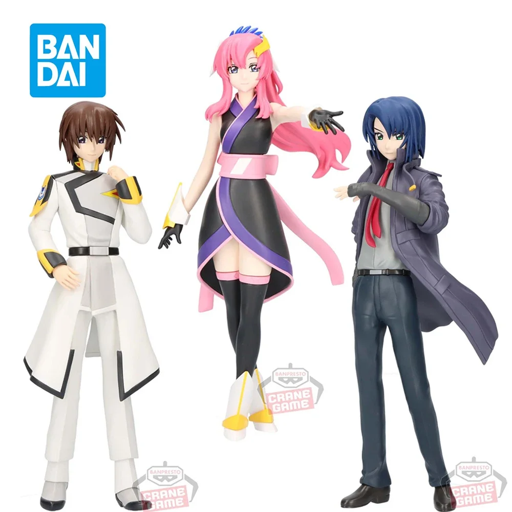 

In Stock Bandai Kidou Senshi Gundam Seed Freedom Lacus Clyne Kira Yamato Athrun Zala Original Action Anime Figure Model Toys