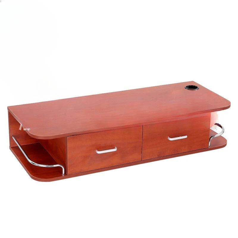 Hair Salon Styling Cabinet with Drawer Key Lock MDF Brown