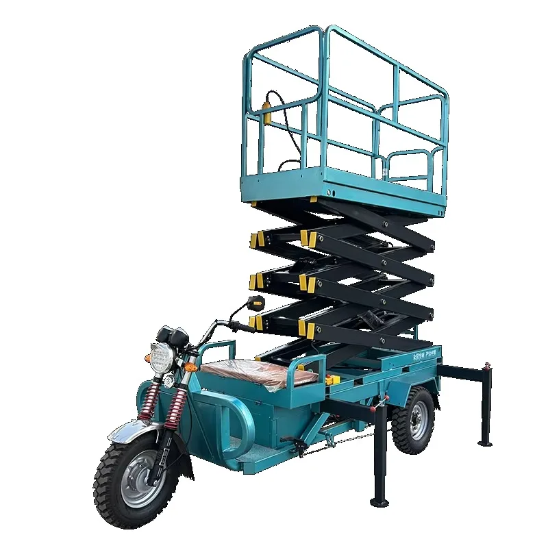 Customized Factory Sale New 4-12M Electric Self-propelled Scissor Lift Mobile Aerial Work Platform Cable 300-500kg Manufacturing