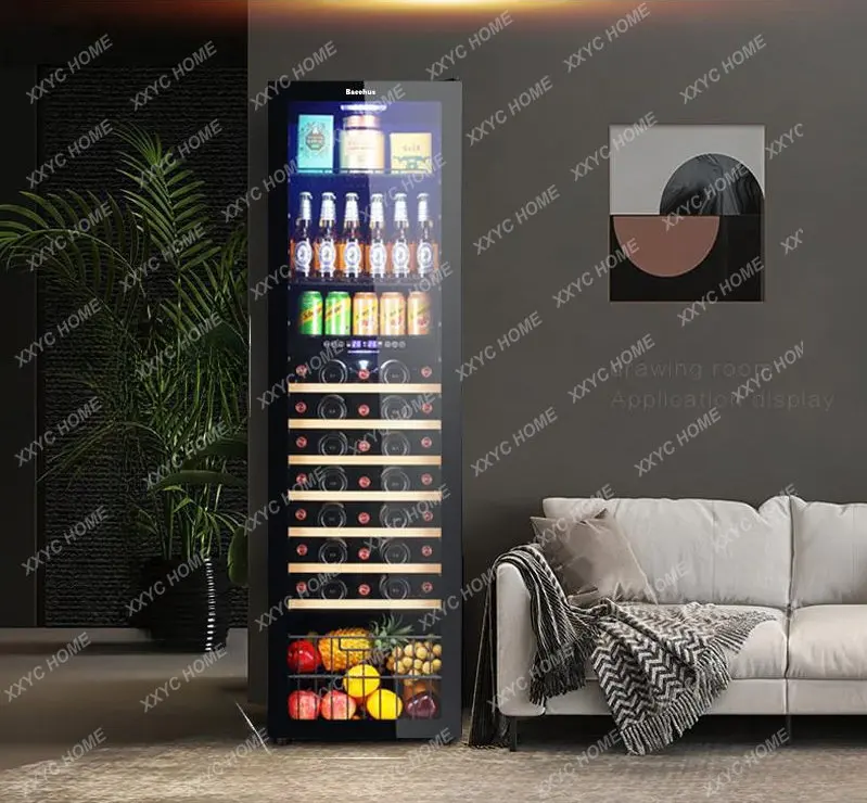 Wine Cabinet Constant Temperature Wine Cooler Household Living Room Commercial Tea Ice Bar Refrigerated Wine Double Temperature