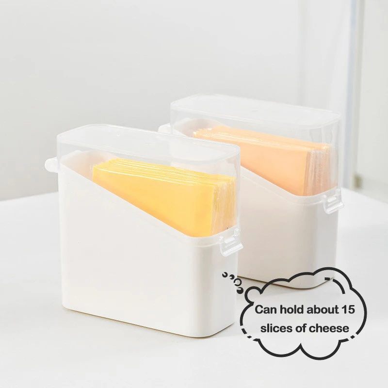 Cheese Keeper Case Airtight Food Storage Container With Lid Large Capacity Slice Cheese Holder Frige Odor Transparent Organizer