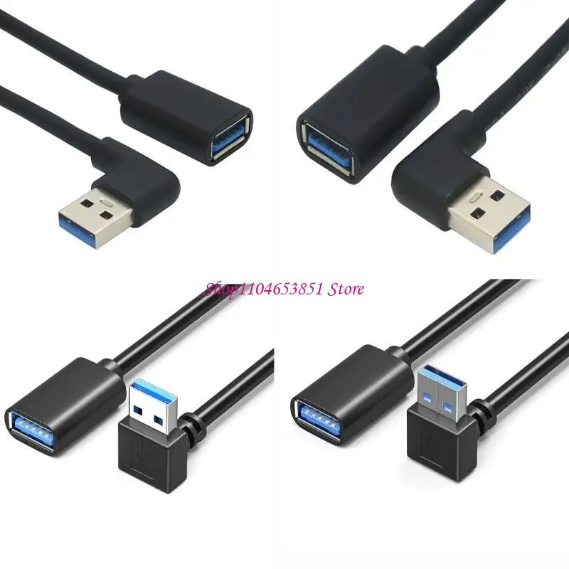 5 Gbps USB3.0 extensão direita/esquerda Male angular para fêmea adaptadora 90 graus