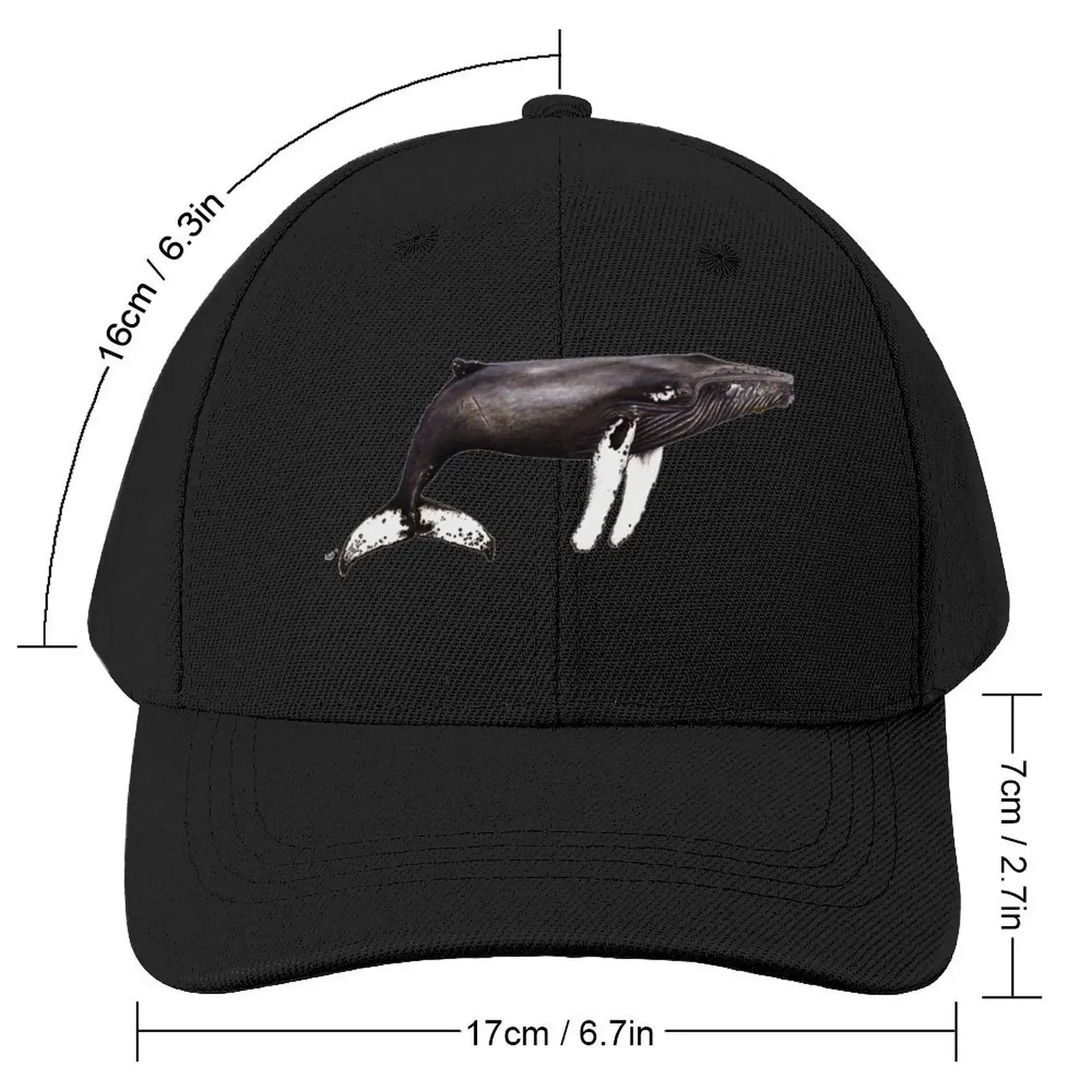 The famous Humpback whale Notch from Cabo Verde Baseball Cap Rave Snapback Cap Custom Cap Golf Wear Men Women's