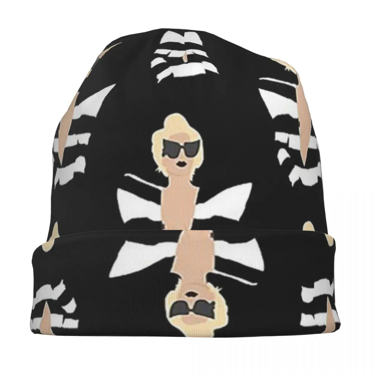 Lady Gaga-gorro de punto cálido para hombre y mujer, gorro de hiphop para exteriores, para Otoño e Invierno