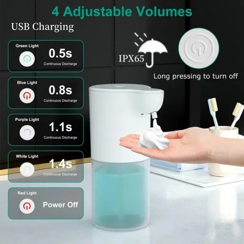 350/600ML Automatic Inductive Soap Dispenser Foam Washing Bathroom Hand Machine Soap Dispenser Alcohol Spray Dispenser Washing