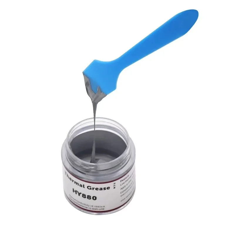 HY880 Nano High Thermal Conductivity Silicone Resin CPU Half Can Scraper Heat Dissipation Paste 5.15W