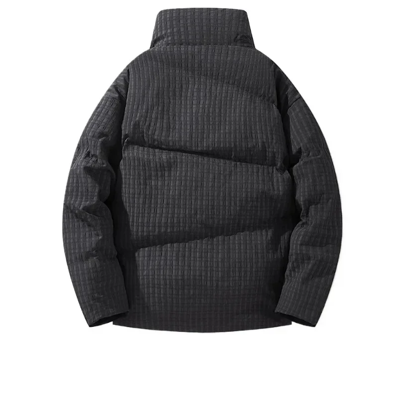 جديد الشتاء أسفل تنوعا بلون سترة العصرية عارضة الأعمال الشباب الوقوف طوق فضفاض يندبروف زوجين سترة