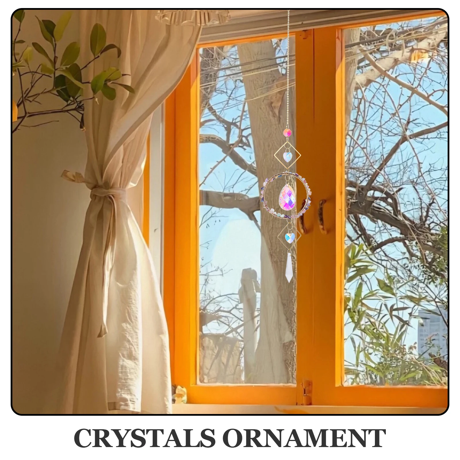 

Sun Catcher Crystal Hanging Decorations Lightweight Window Prisms Garden Suncatchers Indoor Ornament Gift For Women Shiny