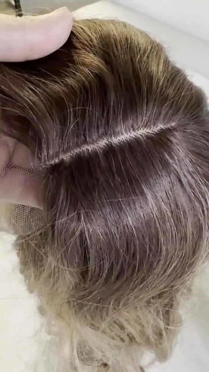 Длинный Ombre Blonde Волнистый Парик Фронта Шнурка для Женщин 26-дюймовый Вьющийся