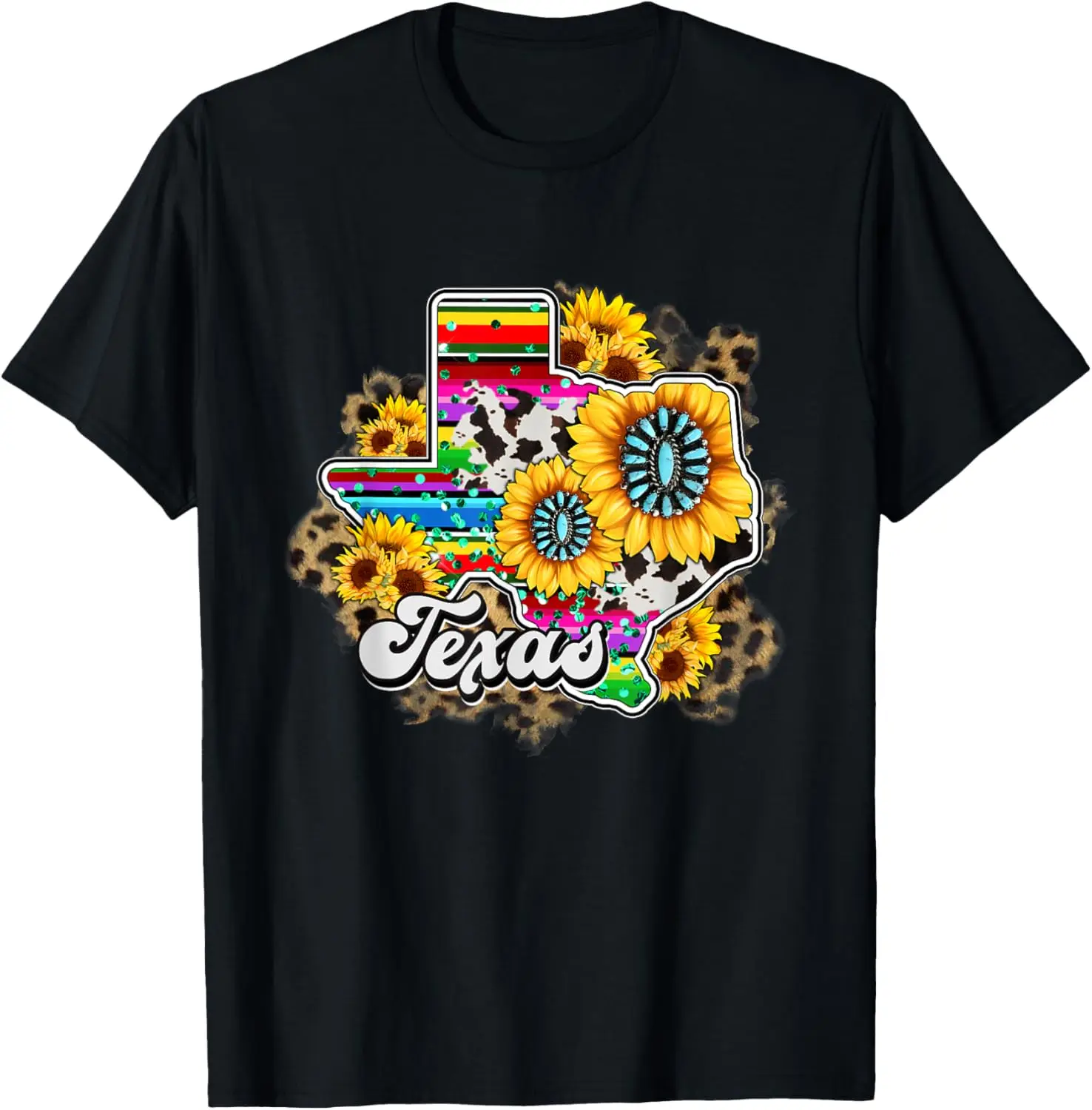 

Country Western Cactus sunflower texas apparel women girls T-Shirt