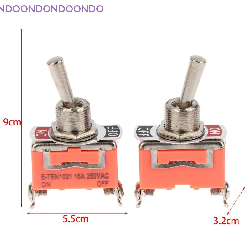 5 stuks vergrendelbare tuimelschakelaar SPST DPDT, 250V, 15A, E-TEN1322 1021 1122 1221 1321, aan-uit aan-aan aan-uit-aan modi, waterdichte dop