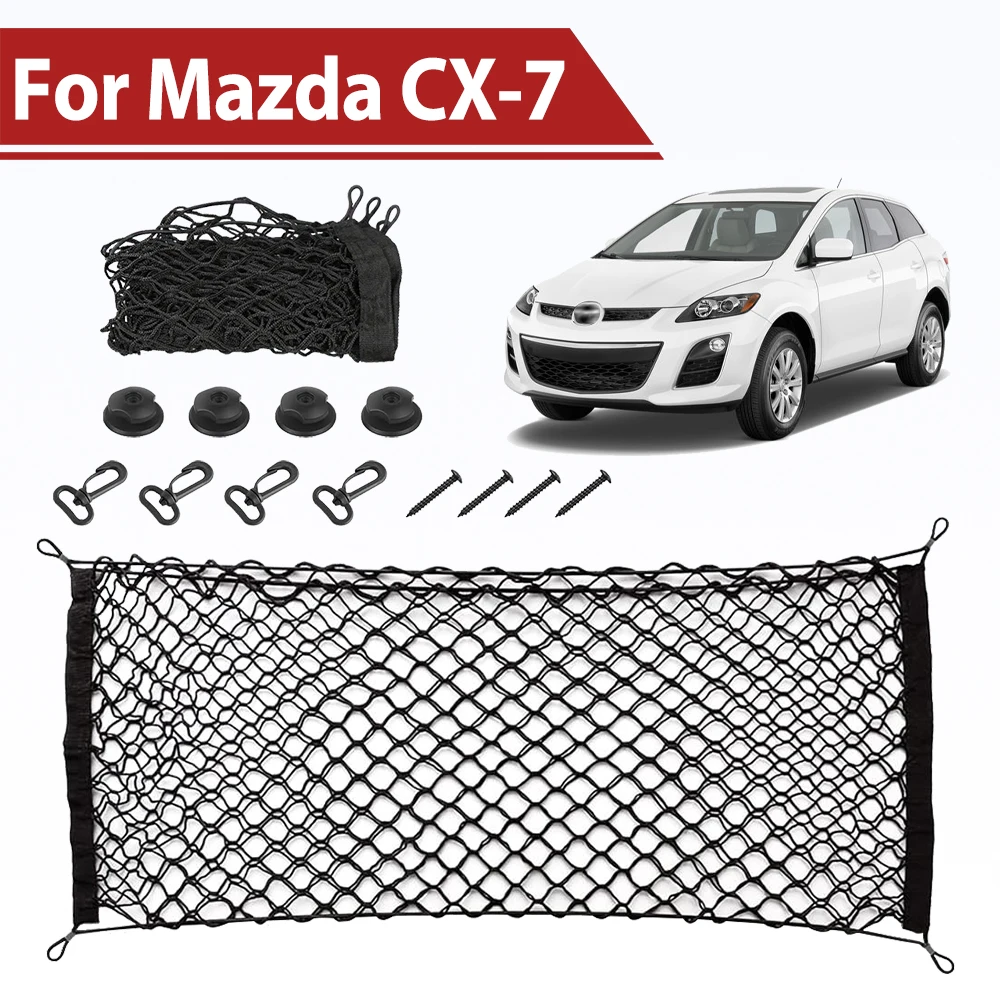 

Car Trunk Net For Mazda CX-7 CX 7 CX7 2006-2012 Cargo Organizer Trunk Storage Rack Stretchable Mesh Storage Car Accessories