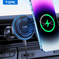 TOPK 15W MagSafe Car Charger Magnetic Car Phone Holder Mount For Air Vent Fast Wireless Charging for iPhone 16/15/14/13/12