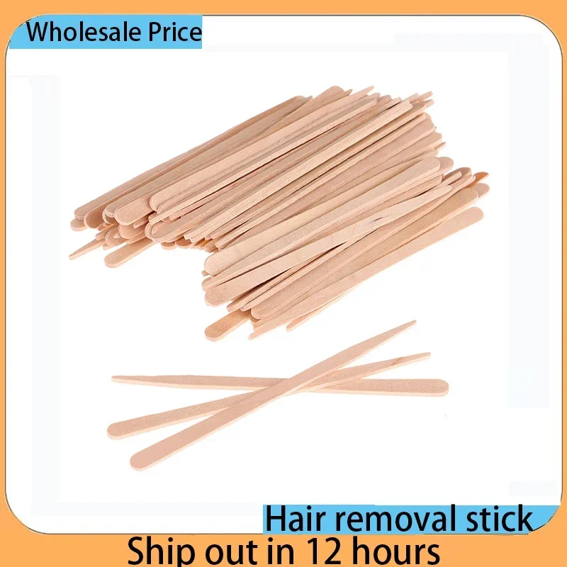 2026 New 100Pcs Disposable Hygiene Kit Portable Wooden Tongue Depressor Wax Spatula Body Hair Removal Beauty Salon Accessories